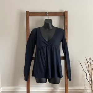 Navy long sleeve dinner top